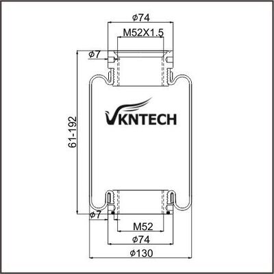 CABIN AIR SPRING MACK 227QS34B E-FS7007 PAI FAS-4905 FS7007 FIRESTONE W02-358-7007 REPLACED BY VKNTECH 1S7007