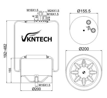 LKW-LUFTFEDER FÜR MERCEDES BENZ A 942.320.04.21 Contitech 4390NP03 ERSETZT DURCH VKNTECH 1K4103 MERCEDES BENZ LUFTFEDER ATROS MP2 MERCEDES BENZ A 942.320.04.21 Contitech 4390NP03