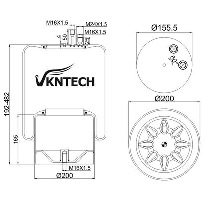 LKW LUFTFEDER FÜR MERCEDES BENZ A 942.320.50.21 Contitech 4390NP22 ERSETZT DURCH VKNTECH 1K4122 MERCEDES BENZ LUFTFEDER ATROS MP2 MERCEDES BENZ A 942.320.50.21 Contitech 4390NP22