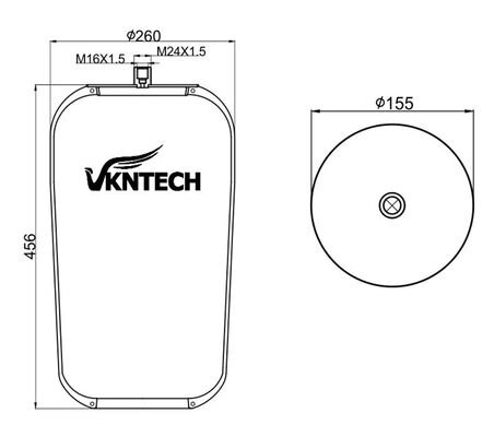 LKW-Luftfeder für MERCEDES BENZ A 946.320.39.21 Contitech 4737NP22 Ersatz durch VKNTECH 1K4757SA MERCEDES BENZ A 946.320.39.21 Contitech 4737NP22 ohne Kolben