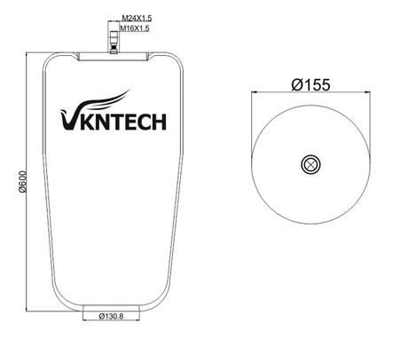 LKW-LUFTFEDER FÜR MERCEDES BENZ A 946.328.00.21 Contitech 4838N ERSETZT DURCH VKNTECH 1K4838 OHNE KOLBEN