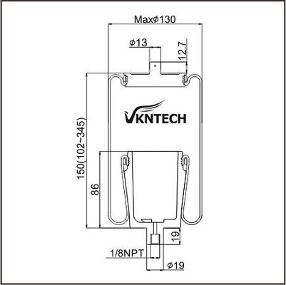 (FRT.NBD-13262 FIP-102215 WHITE KW,MACK) Firestone W02-358-7056 durch VKNTECH 1S7056 ersetzt