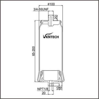 KABINEN-Luftfeder MACK 227QS42M 25165143 PAI FAS-5059 GOODYEAR 1S4-173 durch VKNTECH 1S4173 ersetzt