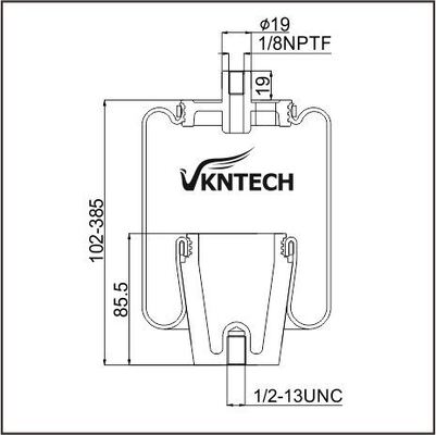 CABIN AIR SPRING MACK 227QS38 227QS38A 227QS38B Goodyear 1S5-055 durch VKNTECH 1S5-055 ersetzt