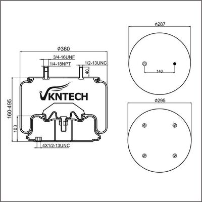 ANHÄNGER-LUFTFEDER SAF 3.229.0030.00 Contitech 912NP01 Firestone W01-M58-8502 1T19F-14/L-14 ERSETZEN DURCH VKNTECH 1K8502
