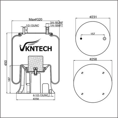 LUFTFEDER Contitech 4159NP05 Firestone W01-358-9367 Goodyear 1R12-283/256 ERSETZT DURCH VKNTECH 1K9367